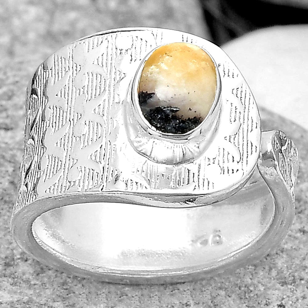 Adjustable - Indian Blanket Jasper Ring size-6 R-1319 SDR187077-0