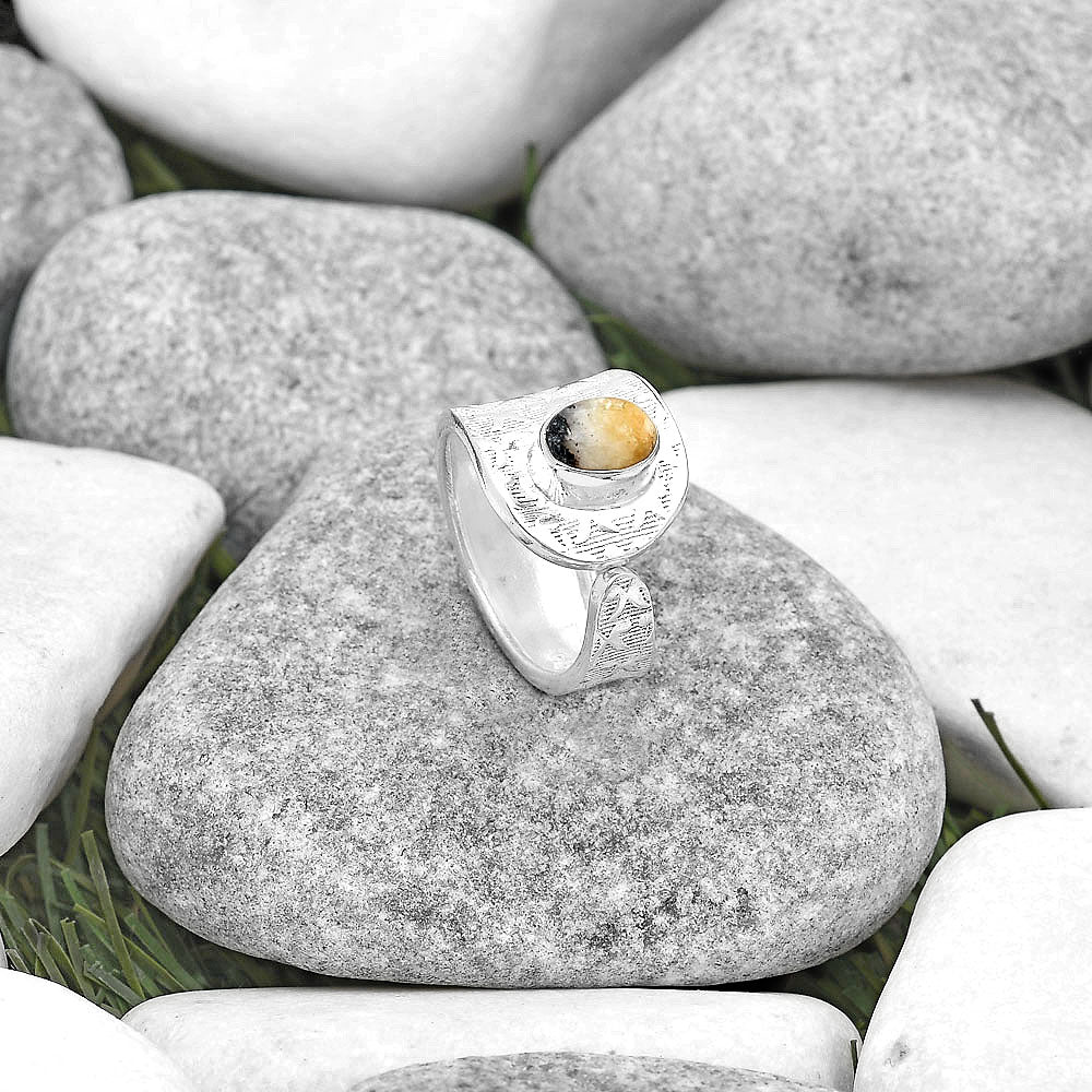 Adjustable - Indian Blanket Jasper Ring size-6 R-1319 SDR187077-1